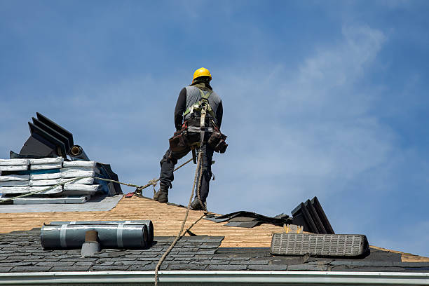 Professional Roofing technician working in College Place, WA
